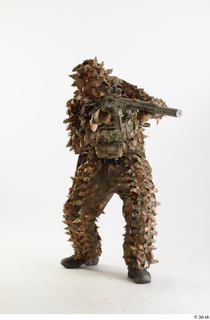 Frankie Perry in Ghillie Shooting crouching shooting standing whole body…